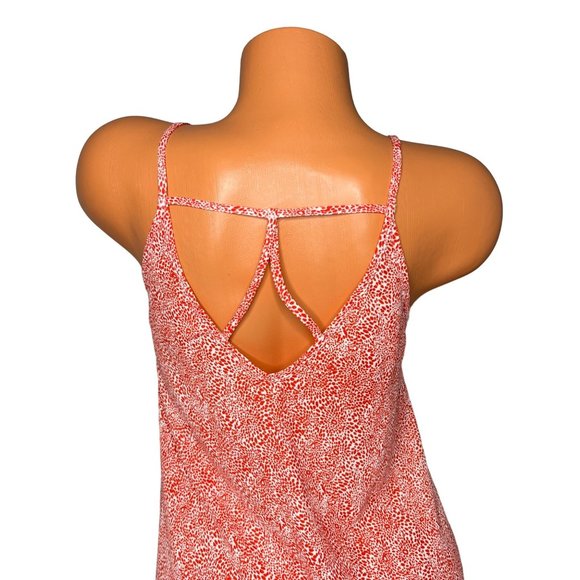 Sienna Sky Tank Top Blouse Womens Red White Cheetah Microprint Pullover Size XS - Picture 4 of 9